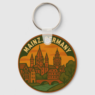 Mainz Germany Cathedral Art Keychain