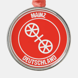 Mainz Round Emblem Metal Ornament
