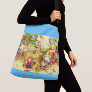 Mainzer mice cobblers and shoe store print crossbody bag