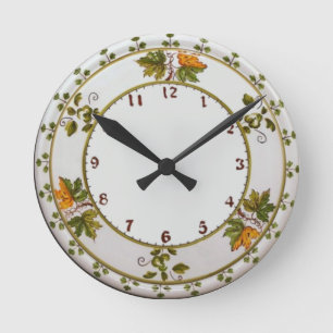 Maiolica vintage round clock