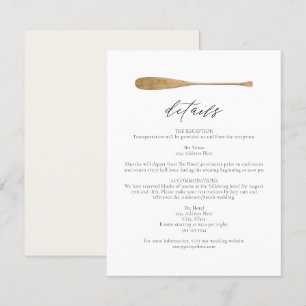 MAIRI Minimalist Boat Lake Themed Wedding Details Invitation