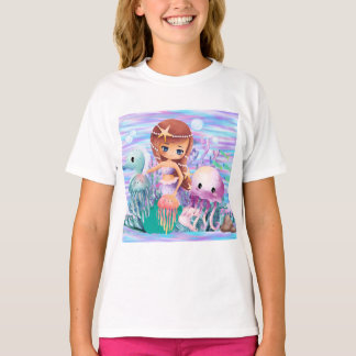 Mairmaid witha star in the hair playing in the oce T-Shirt