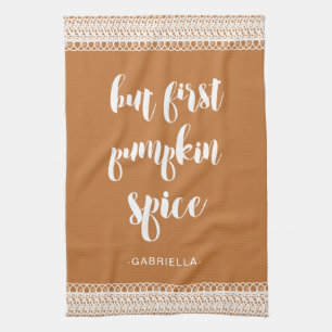 Mais First Citrouille Spice Ajouter Nom Serviette
