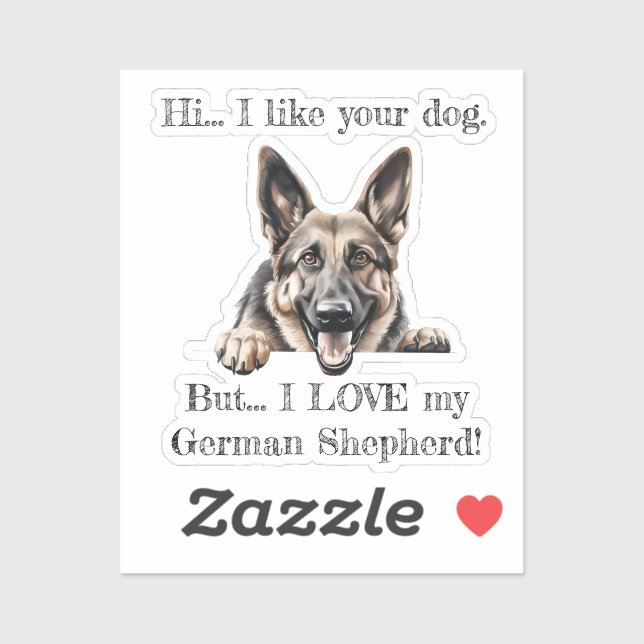 Mais j'ADORE mon sticker berger allemand Vinyl (Feuille)