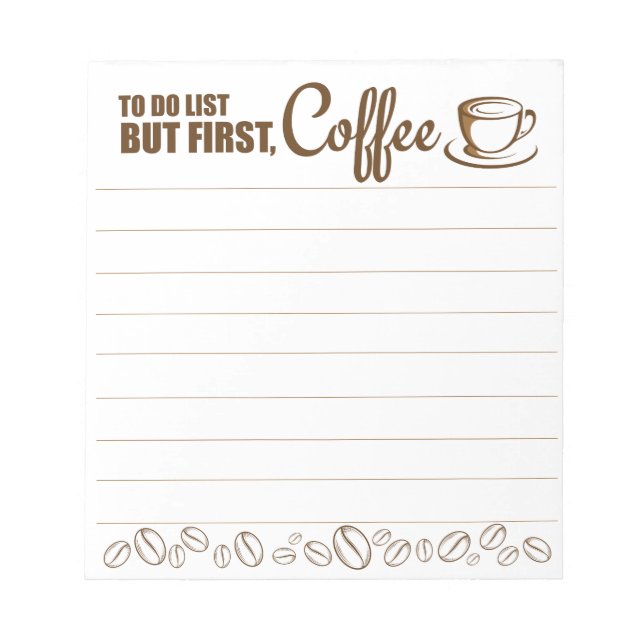 Mais Premier Bloc-notes de café (Devant)
