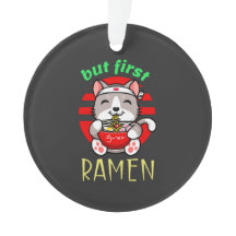 mais premier Ramen. mignon chat manger Ramen