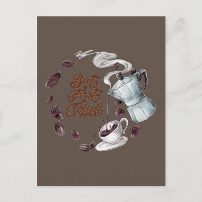 Mais Première carte postale de café (Devant)