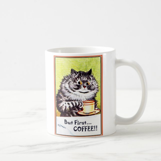 "Mais tasse vintage de chat de Louis Wain de (Droite)
