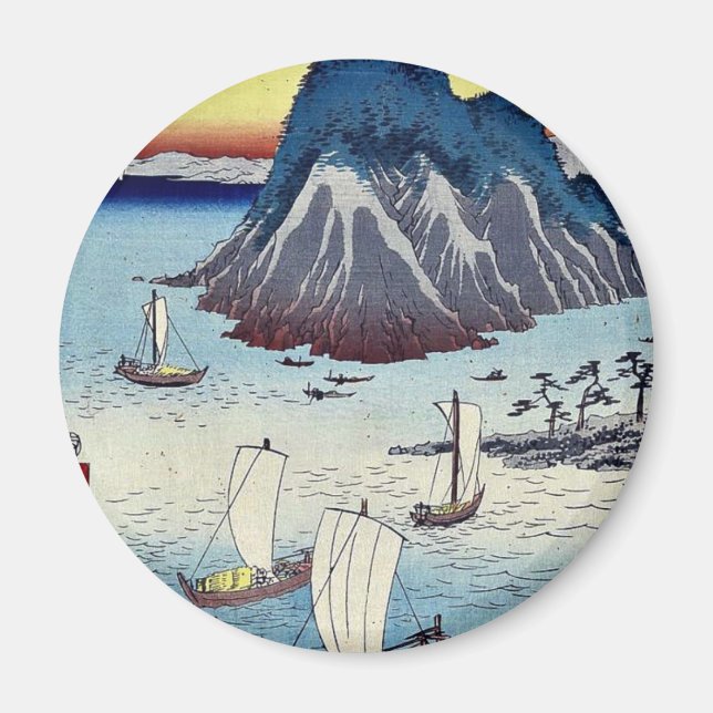 Maisaka by Ando, Hiroshige Ukiyoe Magnet (Front)