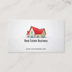 Maison avec Carte de visite immobilier Red Roof