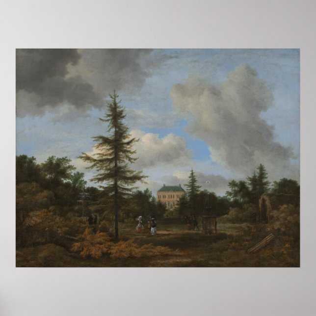 Maison de campagne - Jacob van Ruisdael Poster d'a (Devant)