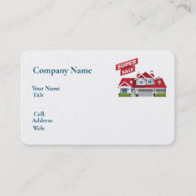Maison de Carte de visite Modèle blanc de base