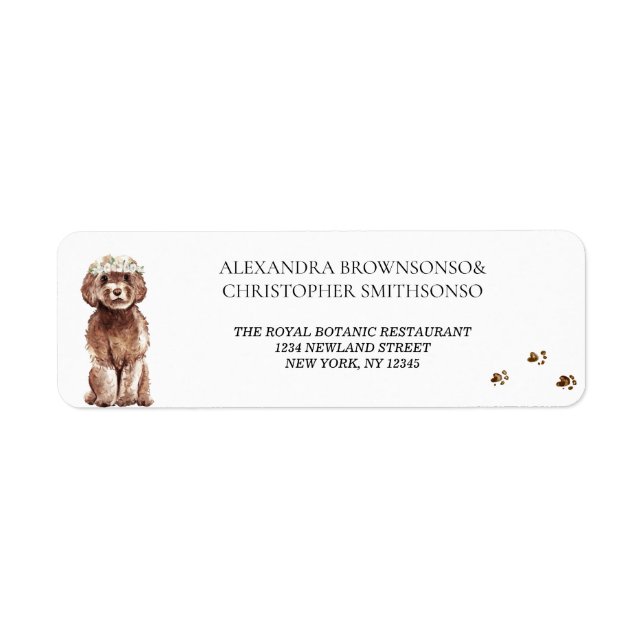 Maison de chien Cavapoo marron Nouveaux mariés Mar (Devant)