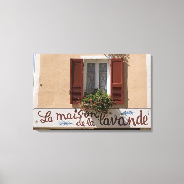 Maison de la Lavande, Place du Couwert, Canvas Print (Front)