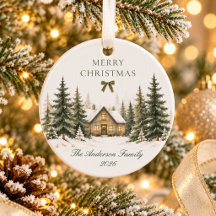 Maison de Noël Cosy Olive Famille Joyeux Noël