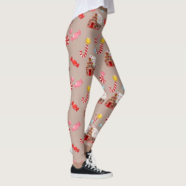 Maison de pain d'épices Leggings de Noël (Droite)