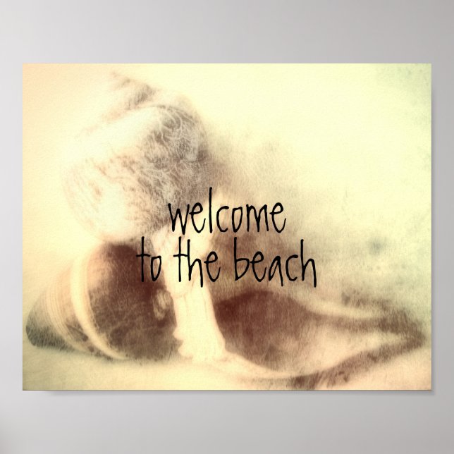 maison de plage accueil poster art mur (Devant)