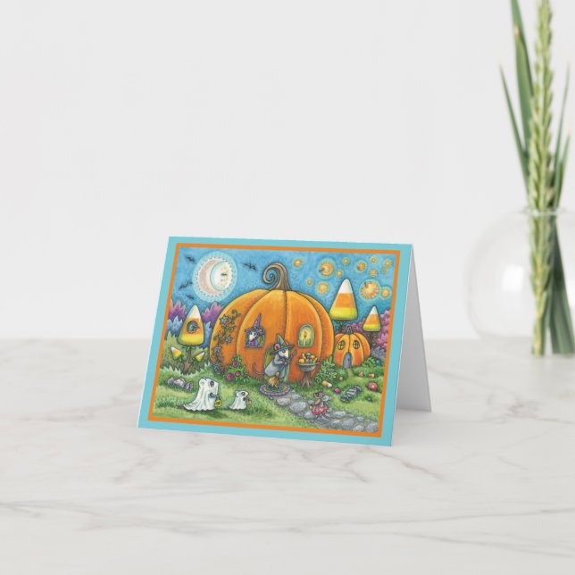 MAISON DE SOURIS HALLOWEEN CARTE DE REMARQUE VERSE (Devant)