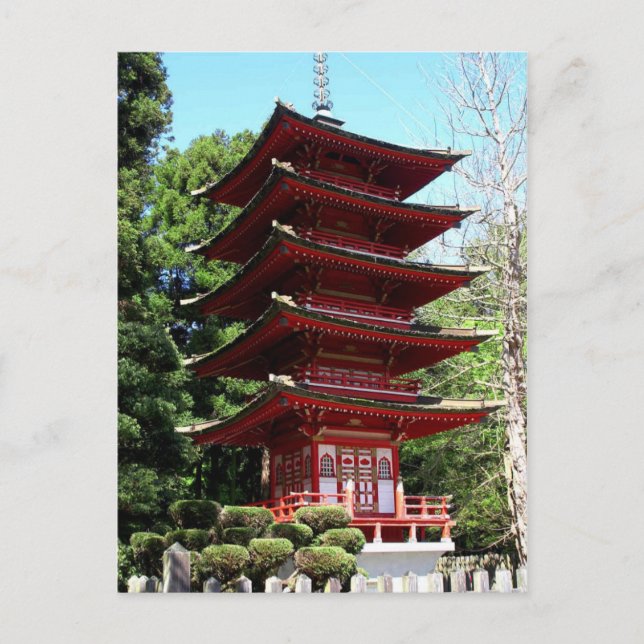 Maison de thé japonaise, carte postale Balboa Park (Devant)