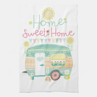 Maison douce maison, serviette de thé caravane