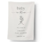 Drapeau de bienvenue pour une baby shower florale