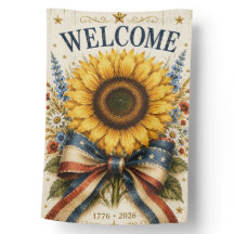 Drapeau de jardin Bienvenue | 250e anniversaire de