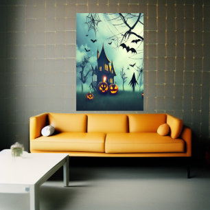 Maison éffrayante AI Art Poster