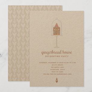 Maison en pain d'épice Décoration Fête Invitation