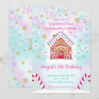 Maison en pain d'épices Décoration Invitation d'an