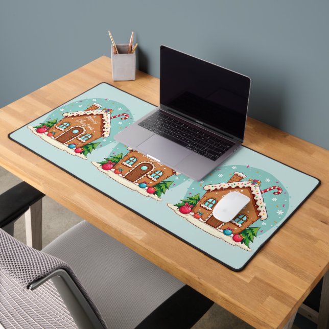 Maison en pain d'épices fantaisiste scène de Noël (Bureau 2)