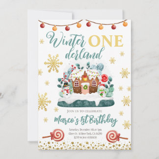 Maison en pain d'épices Invitation de fête d'anniv