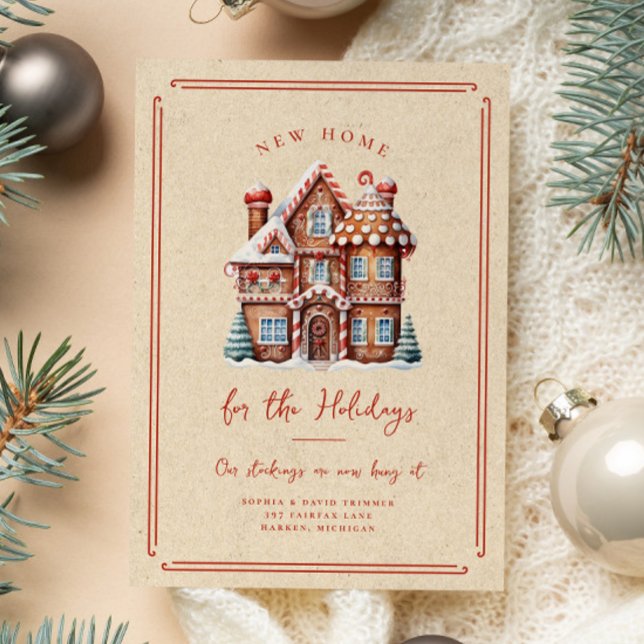 Maison en pain d'épices Noël Faire-part mobile (Créateur téléchargé)