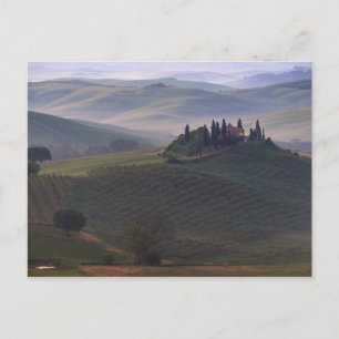 Maison en Toscane dans la matinée carte postale de
