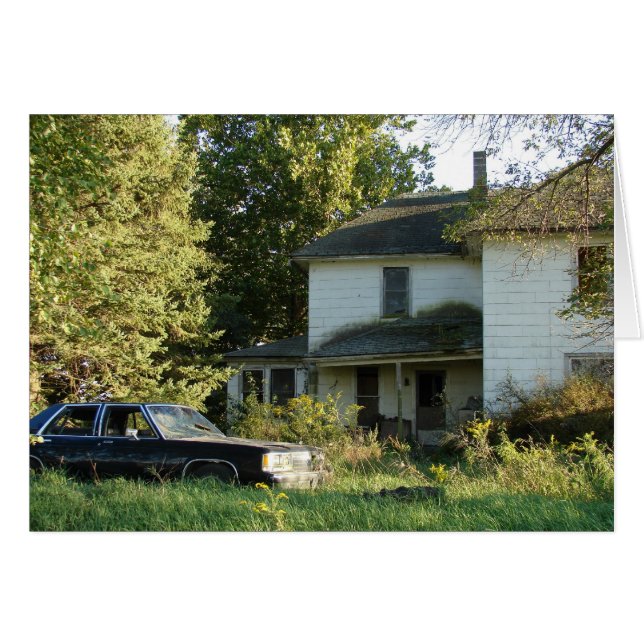 Maison et voiture abandonnées (Devant horizontal)