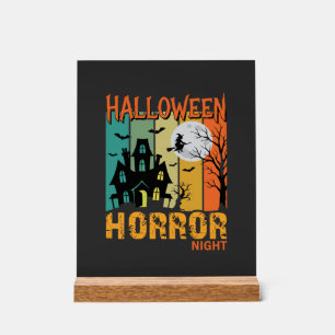 Maison hantée de la nuit d'horreur d'Halloween Vec