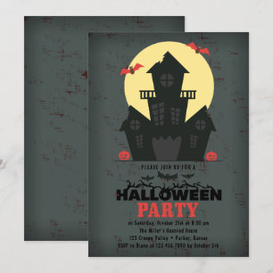 Maison hantée Halloween Fête Invitation