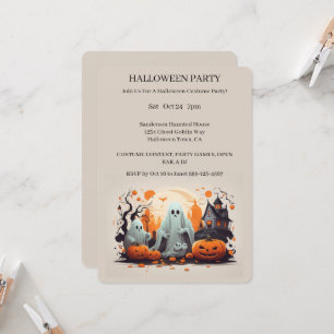 Maison hantée Halloween Fête Invitation