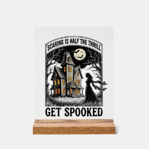 Maison Hantée Halloween Gravure Vintage Horreur S