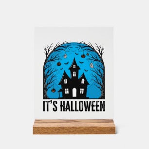 Maison Hantée Halloween Lune Gravure Vintage Dessi