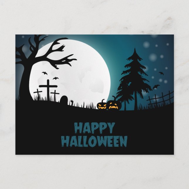 Maison hantée sombre Invitation de la fête d'Hallo (Devant)