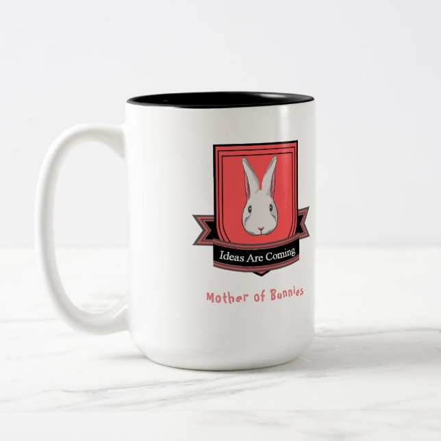 Maison Lapin Mère de Bunnies Café Mug (Gauche)