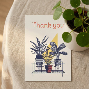 Maison moderne plante Carte de remerciements botan