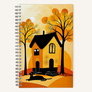Maison mystique avec Carnet de chat noir
