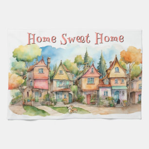 Maison personnalisée Sweet Home Serviette de cuisi