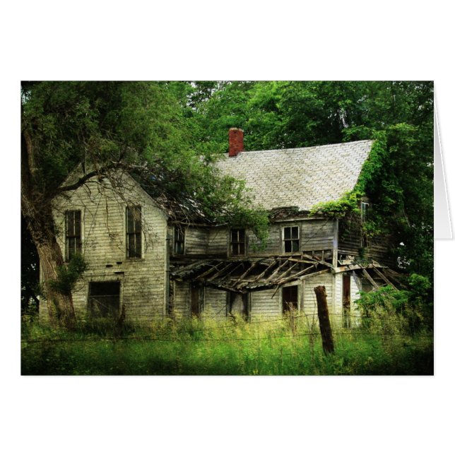 Maison rurale du Missouri abandonnée (Devant horizontal)
