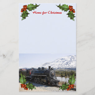 Maison sur le train pour la papeterie de Noël