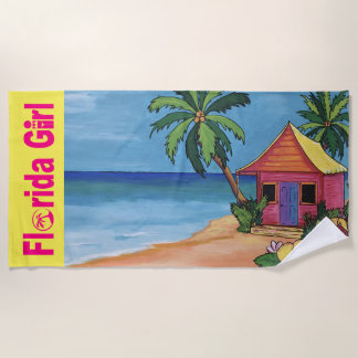 Maison sur une serviette de plage par Florida Girl