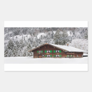 Maison traditionnelle en Bavière autocollant recta