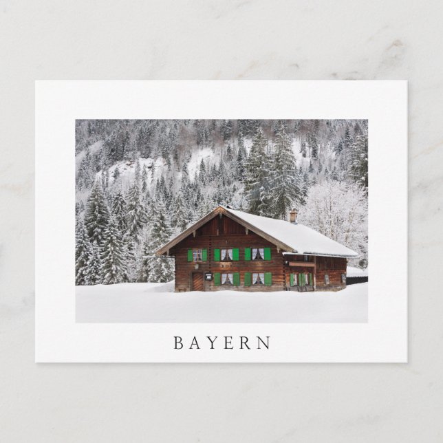 Maison traditionnelle en bois à Bayern carte posta (Devant)