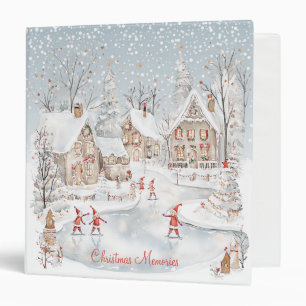 Maisons enneigées d'hiver Classeur de Noël